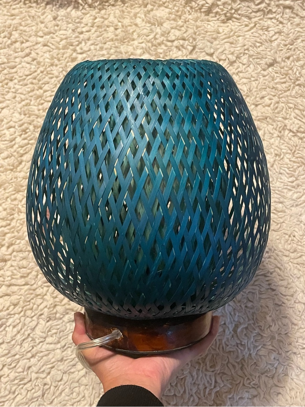 & Other Stories Teal Woven Lantern